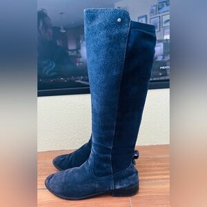 Very Volatile Blue Suede Knee High Boots Los Angeles Size: 8.5